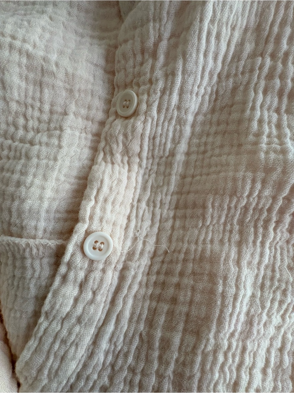 100% Cotton Gauze Button-Down Top and Shorts Set - Picture 9 of 9